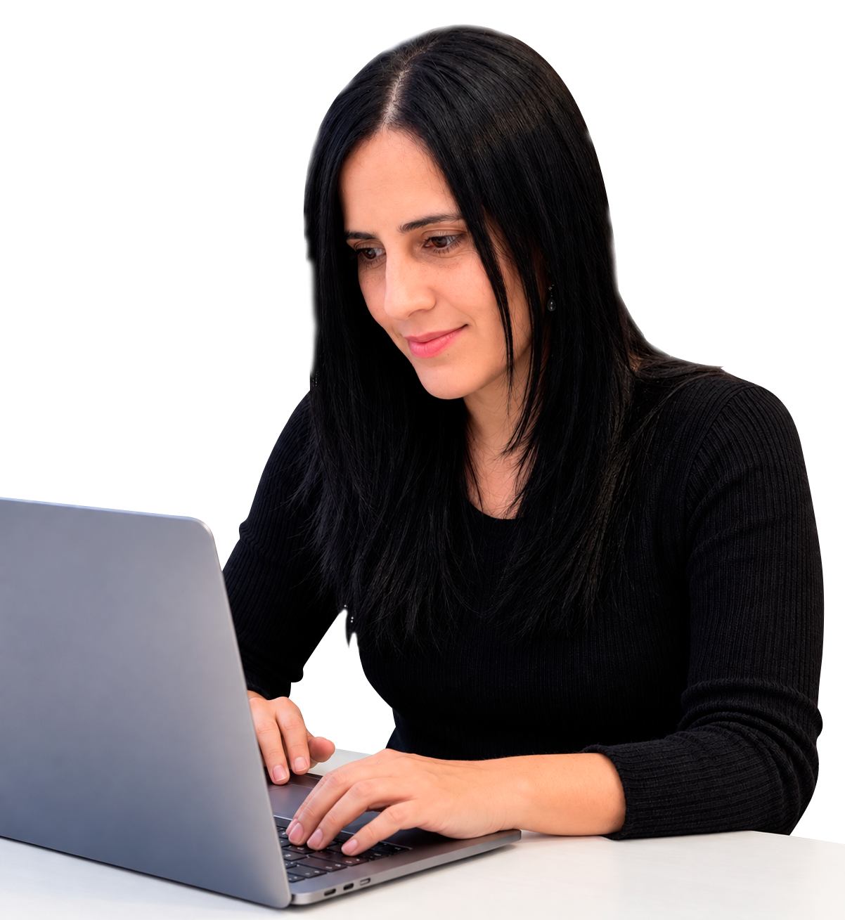 Rosydawer Miranda trabalhando em seu notebook